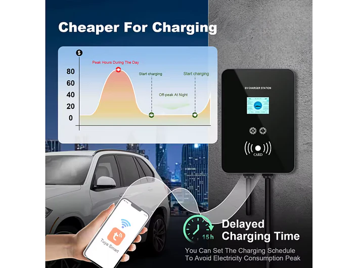 Wallbox 22 kW | 32A | Cabo 5 ou 10m | App | RFID | Ecrã | DLB - Balanceamento Carga 3