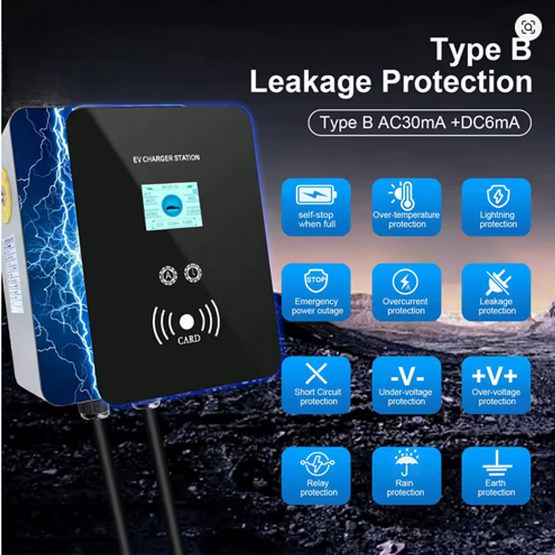 Wallbox Carregador Parede - 22 kw - 32A - Balanceamento Carga - APP e Cartões 5