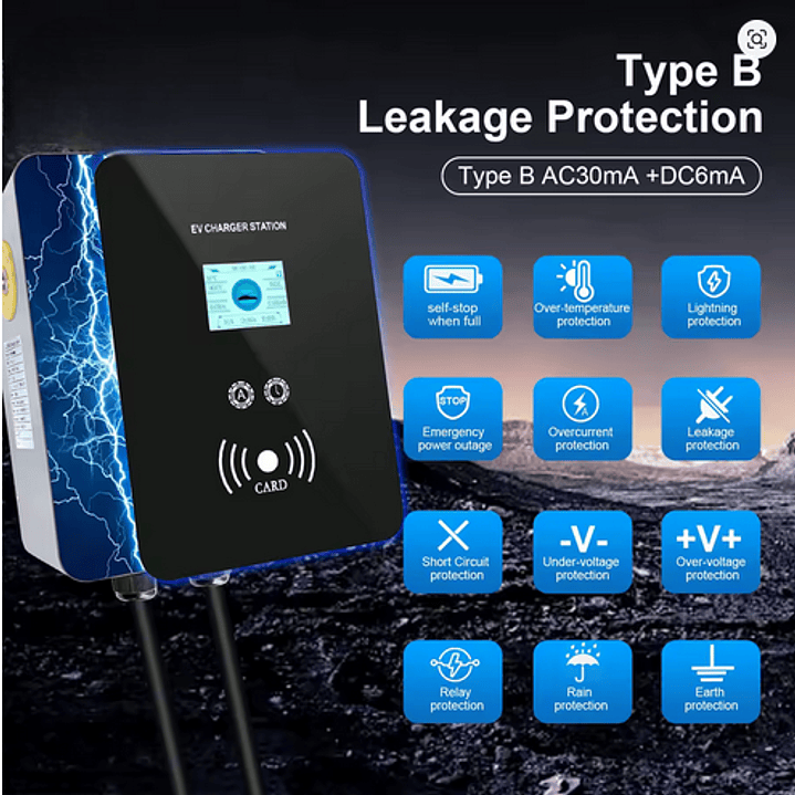 Wallbox Carregador Parede - 22 kw - 32A - Balanceamento Carga - APP e Cartões 5