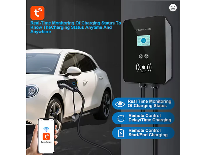 Wallbox 22 kW | 32A | Cabo 5 ou 10m | App | RFID | Ecrã | DLB - Balanceamento Carga 6