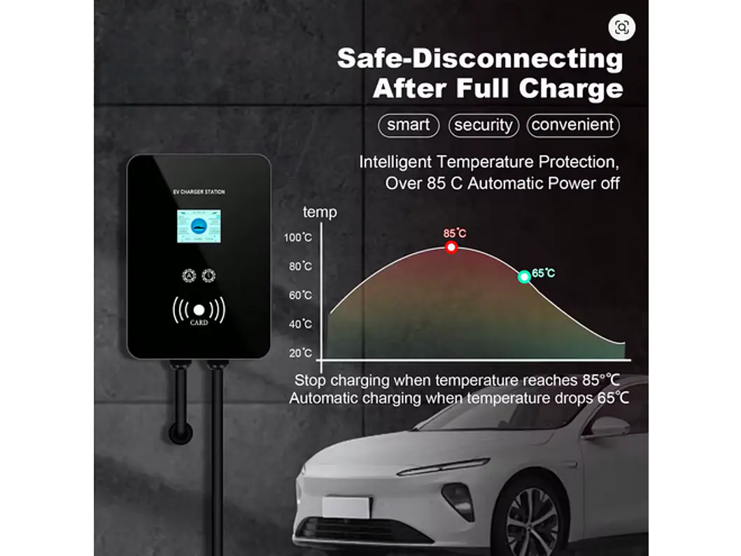 Wallbox 22 kW | 32A | Cabo 5 ou 10m | App | RFID | Ecrã | DLB - Balanceamento Carga 9