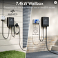 Wallbox Carregador Parede - 7 kw - 32 A - C/ APP WI-FI e Cartões - 7,5 ou 10 METROS Cabo - Thumbnail 4