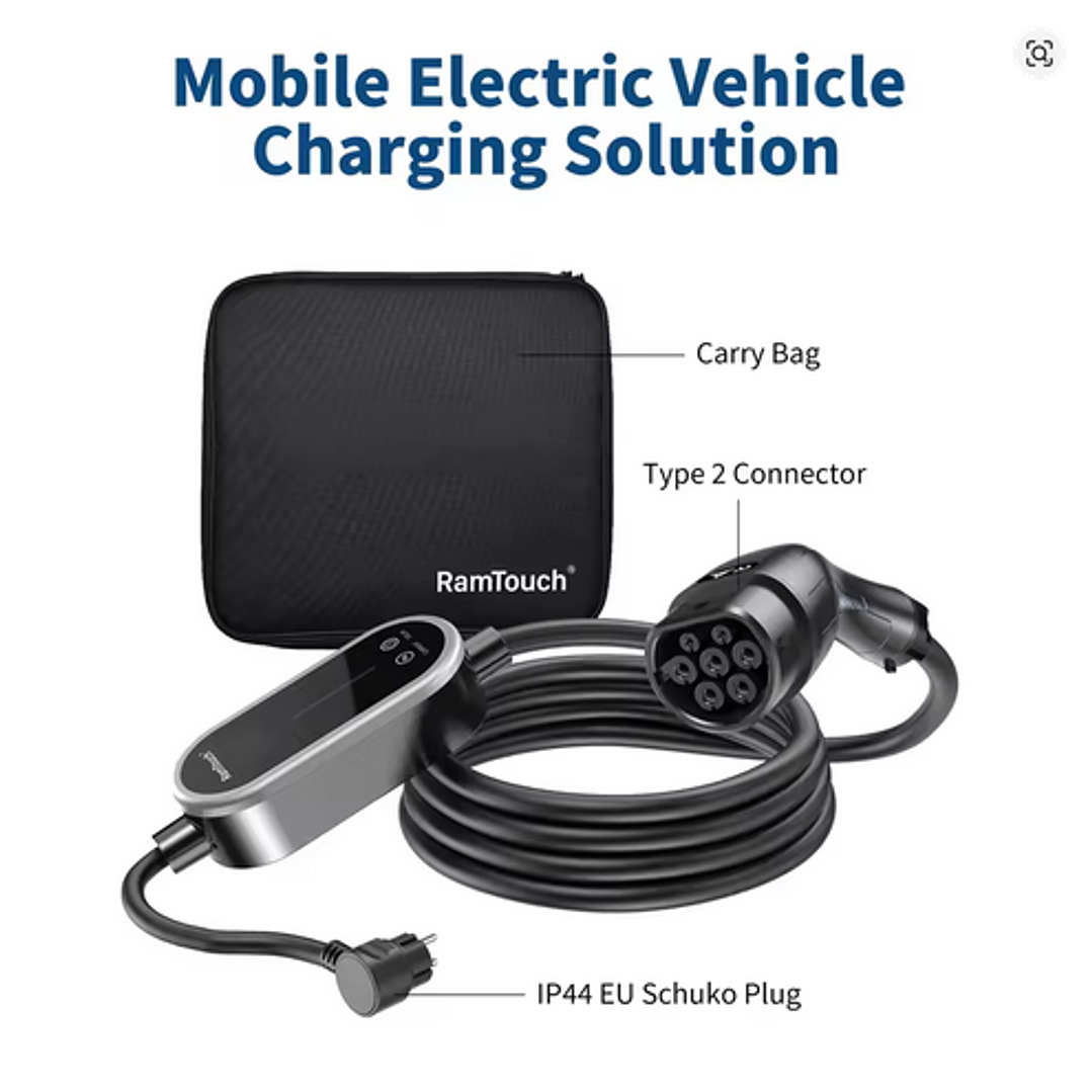 Carregador Portátil 3.7 kw - 16A - Saco Transporte - 6.5 METROS CABO  4