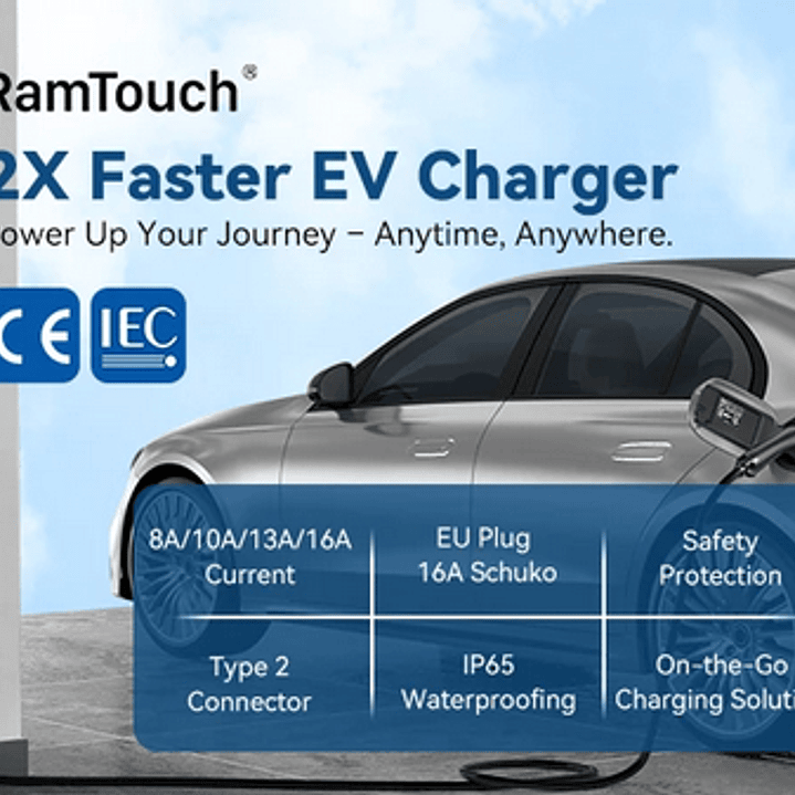 Carregador Portátil 3.7 kw - 16A - Saco Transporte - 6.5 METROS CABO  7