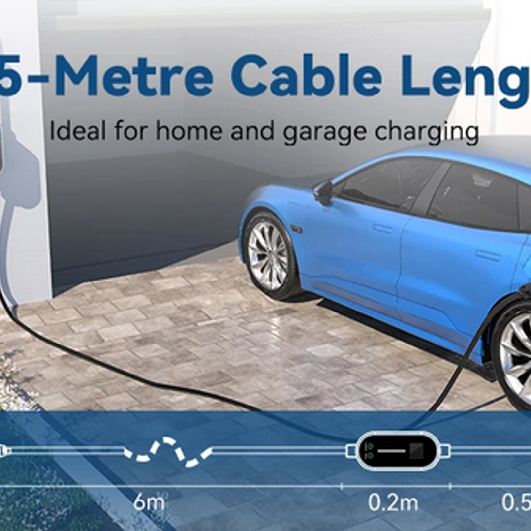 Carregador Portátil 3.7 kw - 16A - Saco Transporte - 6.5 METROS CABO  18
