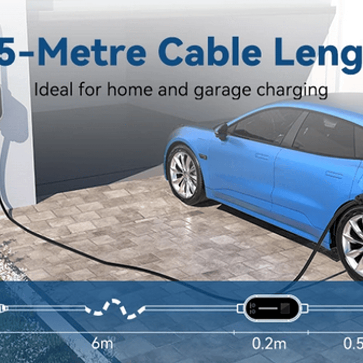 Carregador Portátil 3.7 kw - 16A - Saco Transporte - 6.5 METROS CABO  18