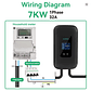 Wallbox Carregador Parede - 7 kw - 32 A - C/ APP WI-FI e Cartões - 10 METROS CABO - thumbnail 3