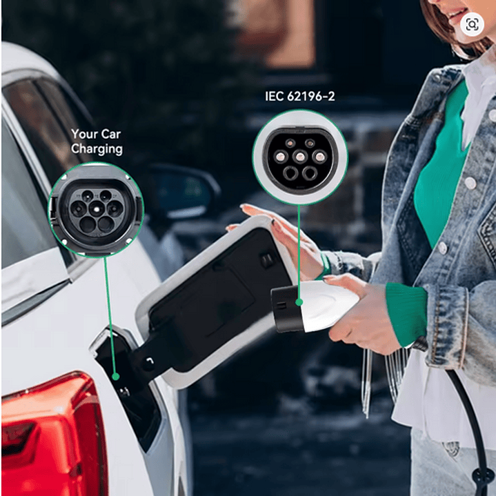 Wallbox Carregador Parede - 7 kw - 32 A - C/ APP WI-FI e Cartões - 10 METROS CABO 5