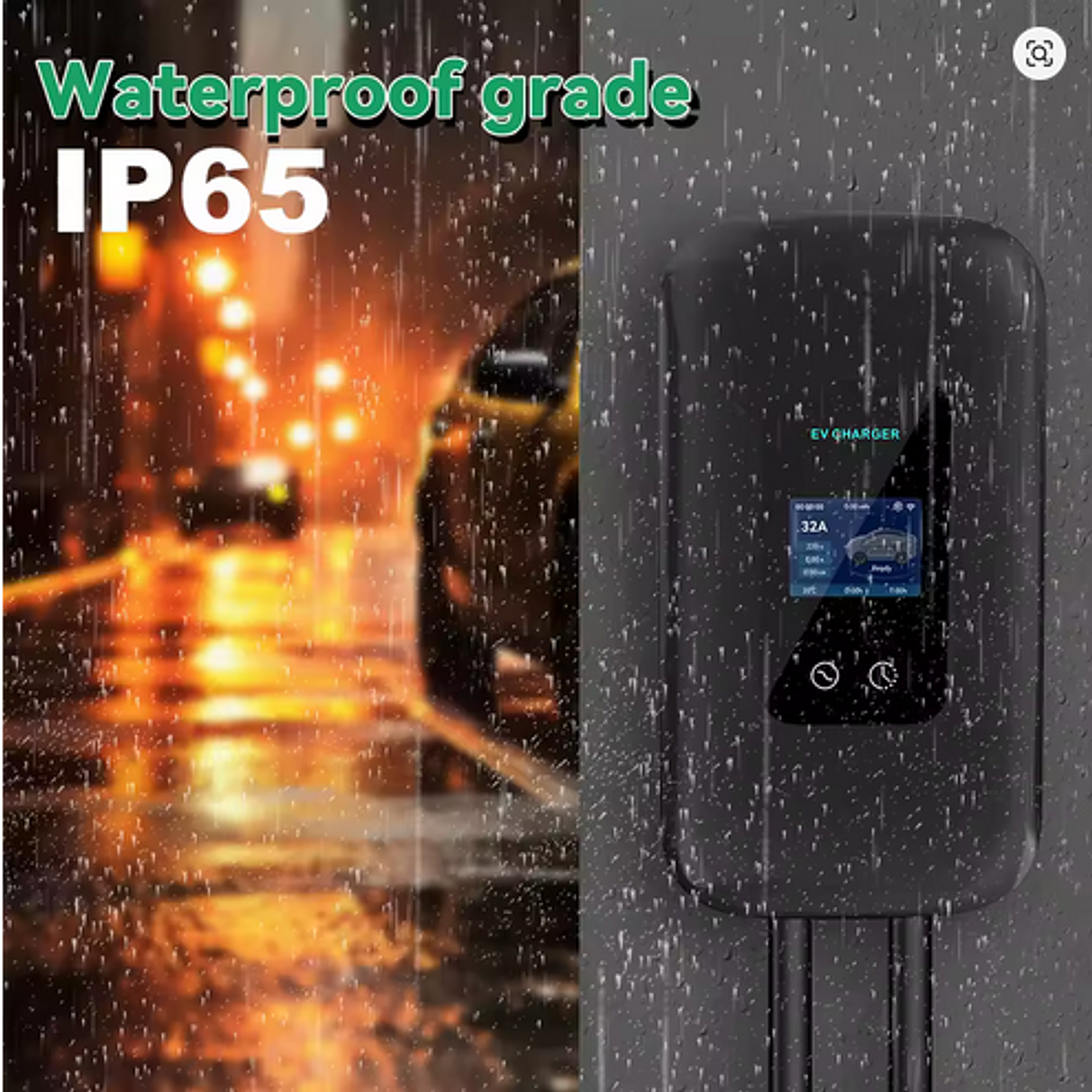 Wallbox Carregador Parede - 7 kw - 32 A - C/ APP WI-FI e Cartões - 10 METROS CABO 7