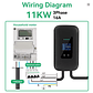 Wallbox Carregador Parede - 11 kw - 16 A - C/ WI-FI e Cartão RFID - 10 METROS Cabo - Thumbnail 3