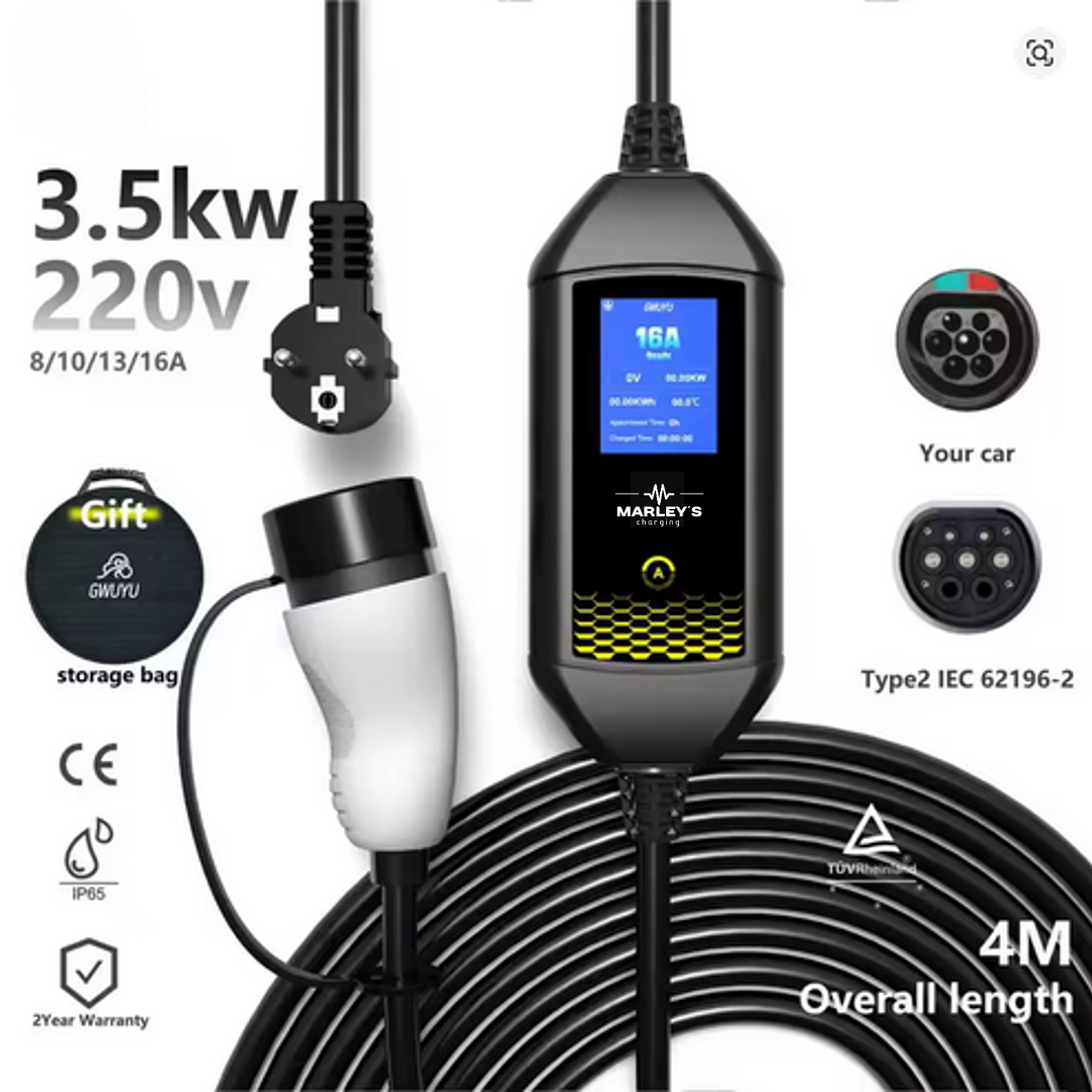 Carregador Portátil Doméstico 3.5 kw - 16A - c/ Saco Transporte 2