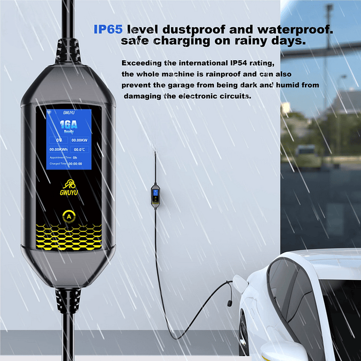 Carregador Portátil Doméstico 3.5 kw - 16A - c/ Saco Transporte 4