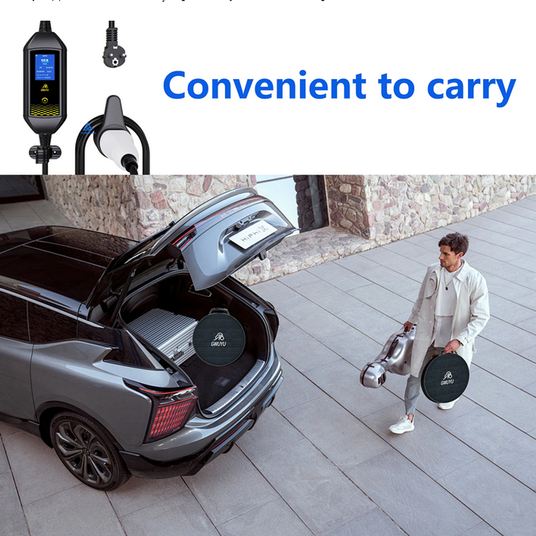 Carregador Portátil Doméstico 3.5 kw - 16A - c/ Saco Transporte 5