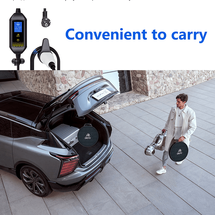 Carregador Portátil Doméstico 3.5 kw - 16A - c/ Saco Transporte 5