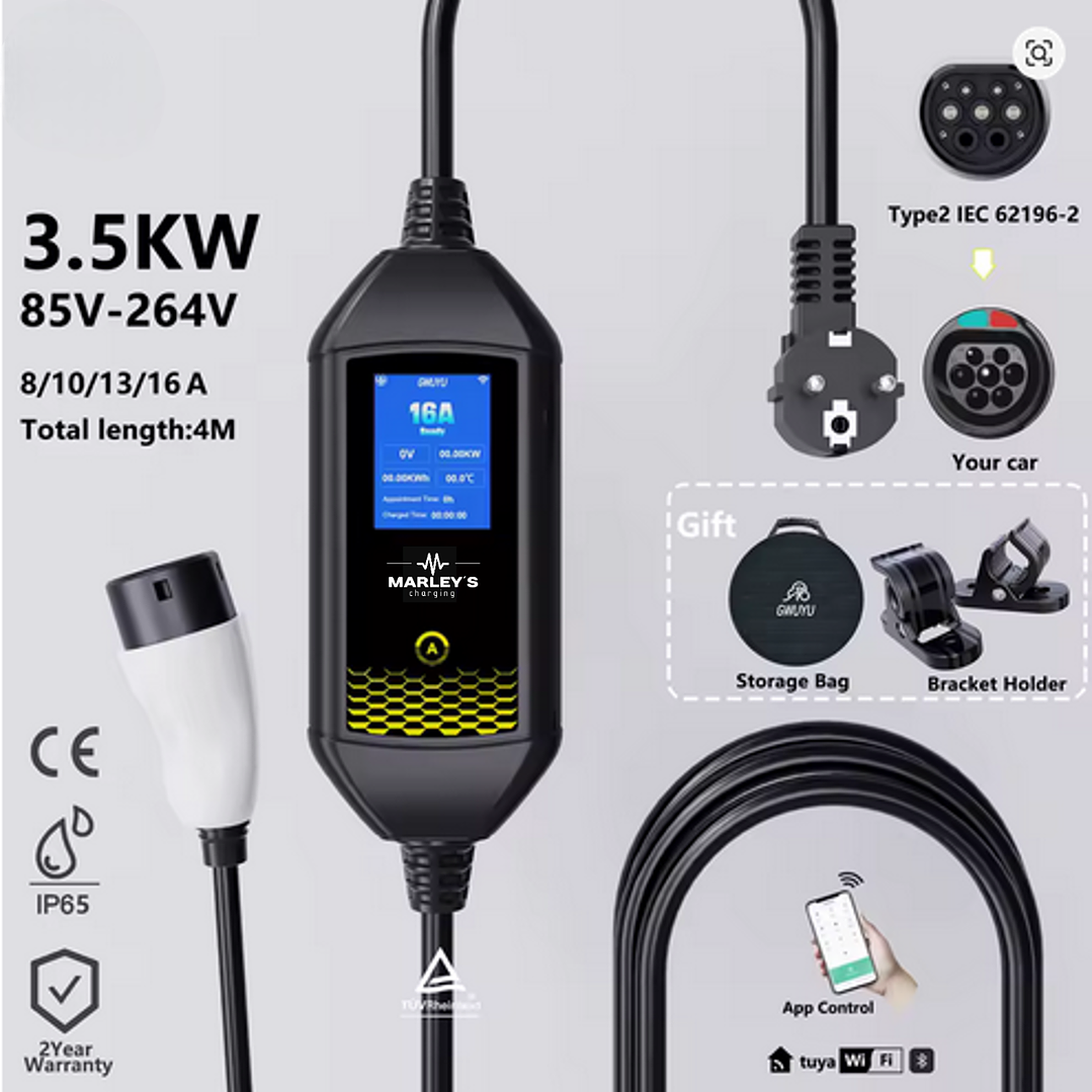 Carregador Portátil Doméstico 3.5 kw - 16A - c/ Saco Transporte 11