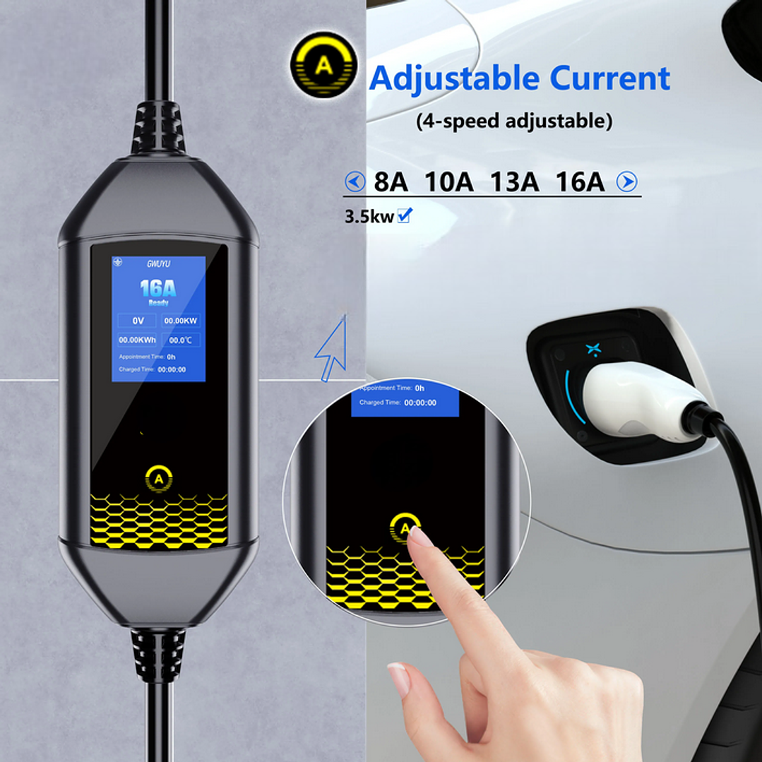 Carregador Portátil Doméstico 3.5 kw - 16A - c/ Saco Transporte 14