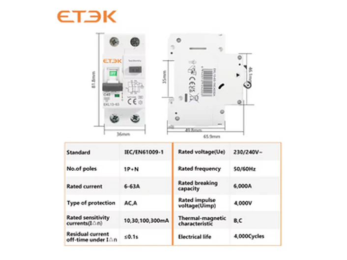RCBO Diferencial e Disjuntor 2 em 1 - Monofasico - 16 A -30 ma - TIPO A  2