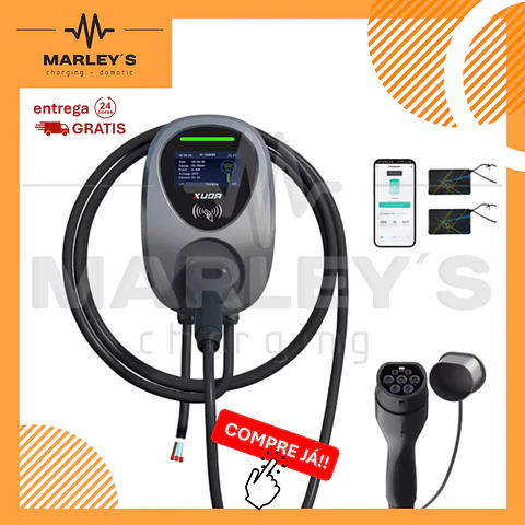 Wallbox Carregador Parede - 7 kw - 32 A - C/ APP WI-FI e Cartões