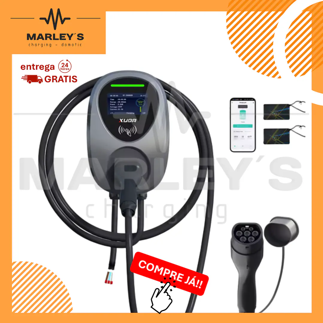 Wallbox Carregador Parede - 7 kw - 32 A - C/ APP WI-FI e Cartões 1