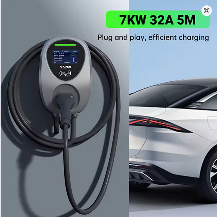 Wallbox Carregador Parede - 7 kw - 32 A - C/ APP WI-FI e Cartões 5