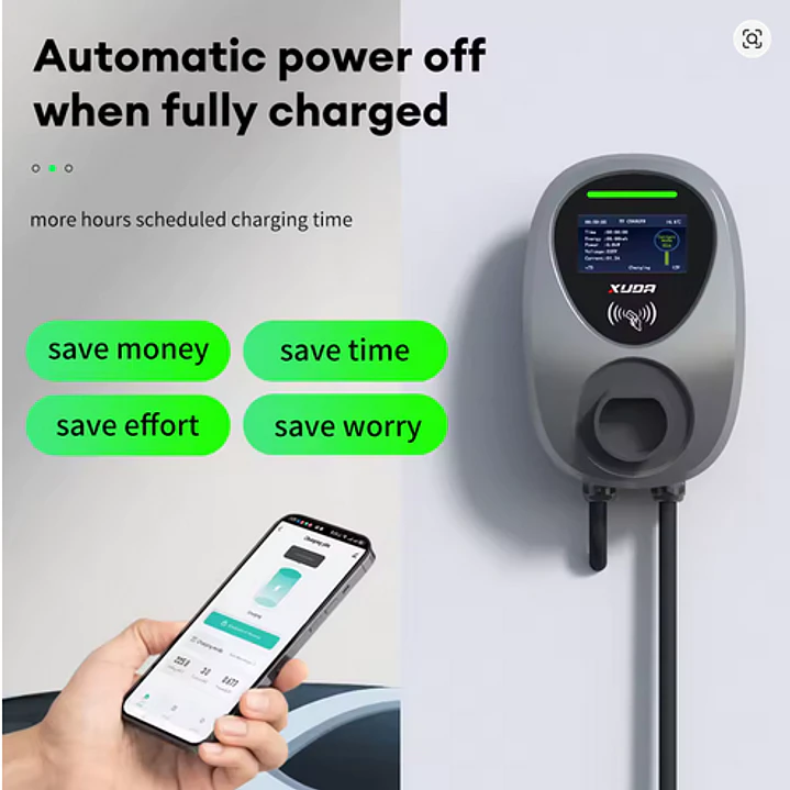 Wallbox Carregador Parede - 7 kw - 32 A - C/ APP WI-FI e Cartões 8