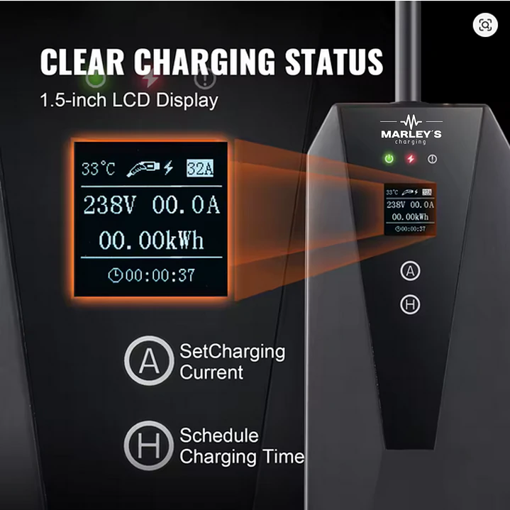 Carregador Portátil 3.7 kw - 16A APP - Saco Transporte - Sup. Parede - 8.5 METROS CABO 4