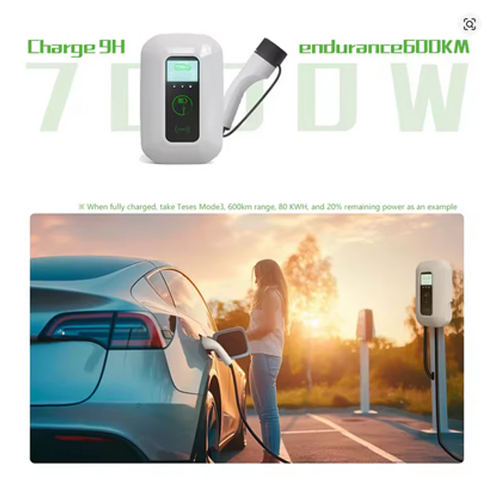 Wallbox Carregador Parede - 7 kw - 32 A - C/ APP WI-FI e Cartões - 5 METROS CABO 4