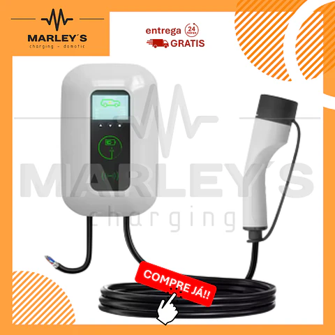 Wallbox Carregador Parede - 22 kw - 32 A - C/ APP WI-FI e Cartões - 5 METROS CABO