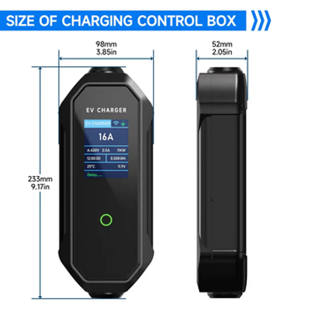 Carregador Portátil 11 kw - 16A -Tipo 2 - C/ APP WI-FI - 5 metros cabo 9