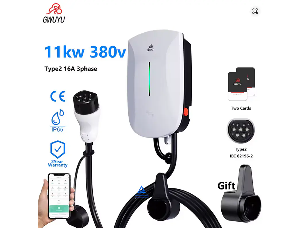 Wallbox 11 kW | 16A | Cabo 5m | App | RFID 2