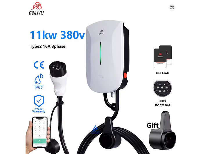 Wallbox 11 kW | 16A | Cabo 5m | App | RFID 2