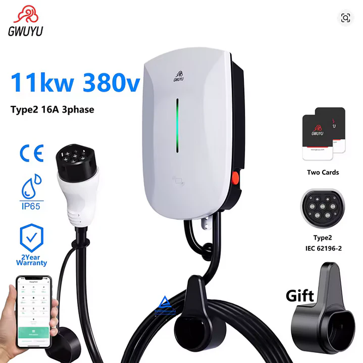 Wallbox 11 kW | 16A | Cabo 5m | App | RFID 2