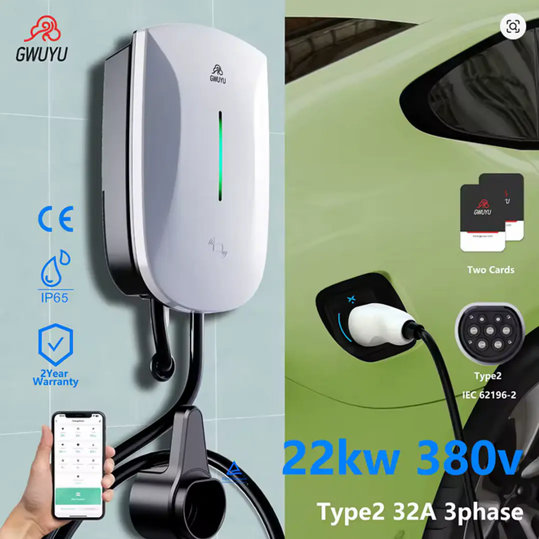 Wallbox 11 kW | 16A | Cabo 5m | App | RFID 6
