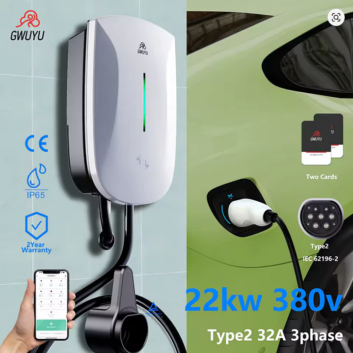 Wallbox 11 kW | 16A | Cabo 5m | App | RFID 6