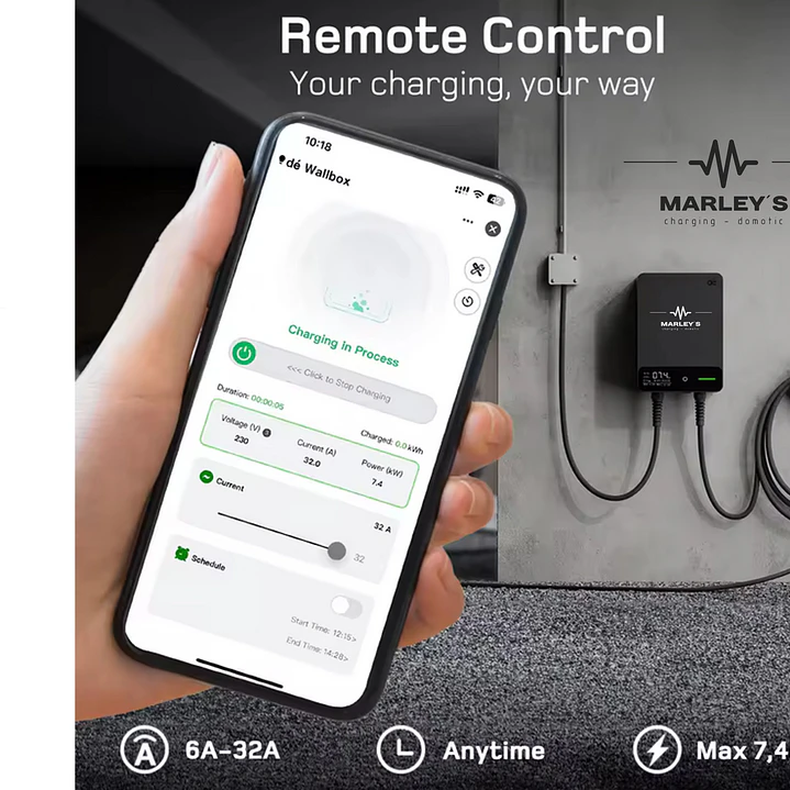 Wallbox Carregador Parede - 11 kw - 16 A - C/ APP WI-FI e Cartões - 10 METROS Cabo 3