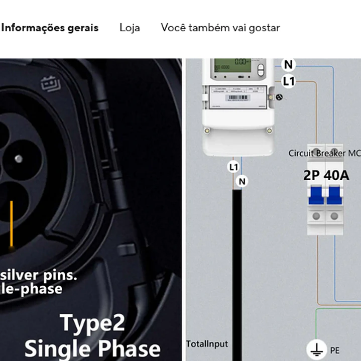 Wallbox 7 kW | 32A | Cabo 5m | App | RFID 9
