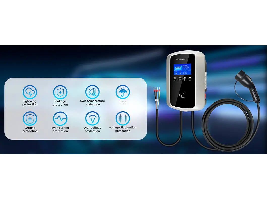 Wallbox 11 kW | 16A | Cabo 5m | App Wi-Fi | RFID | Ecrã LCD 13