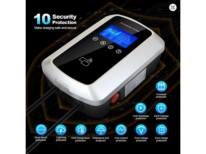 Wallbox 11 kW | 16A | Cabo 5m | App Wi-Fi | RFID | Ecrã LCD 15
