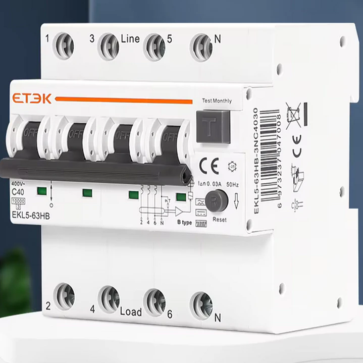 RCBO Diferencial e Disjuntor 2 em 1 - TRIFASICO - 16A - 30 ma - TIPOA 1