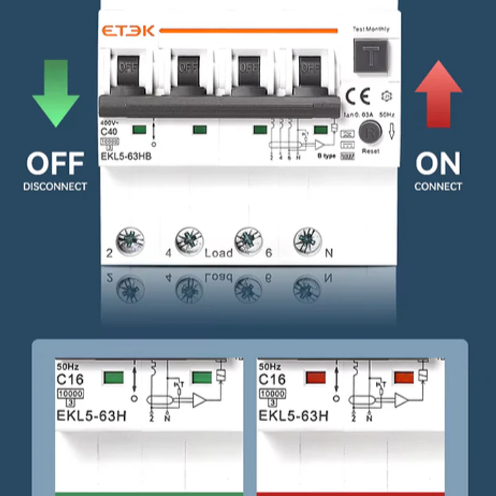 RCBO Diferencial e Disjuntor 2 em 1 - TRIFASICO - 16A - 30 ma - TIPOA 3
