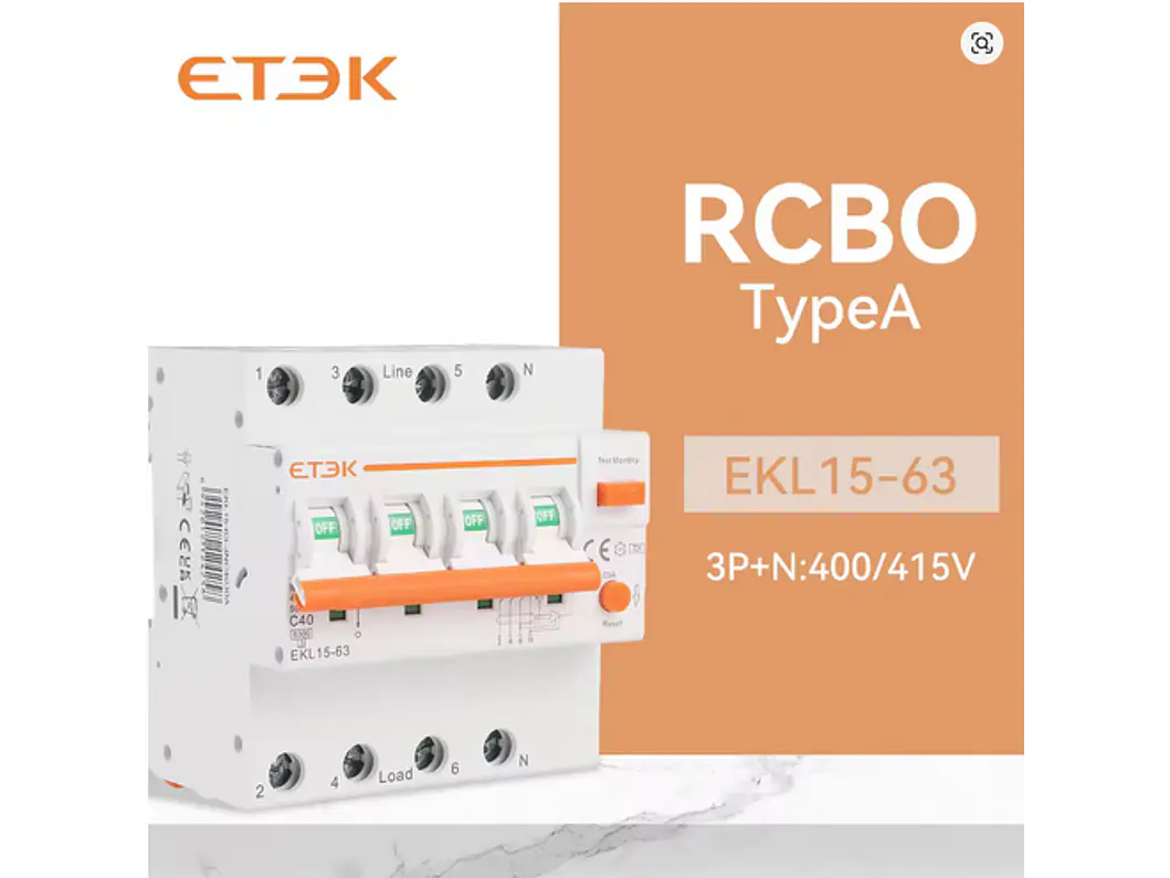 RCBO Diferencial e Disjuntor 2 em 1 - TRIFASICO - 32A - 30 ma - TIPO A 1