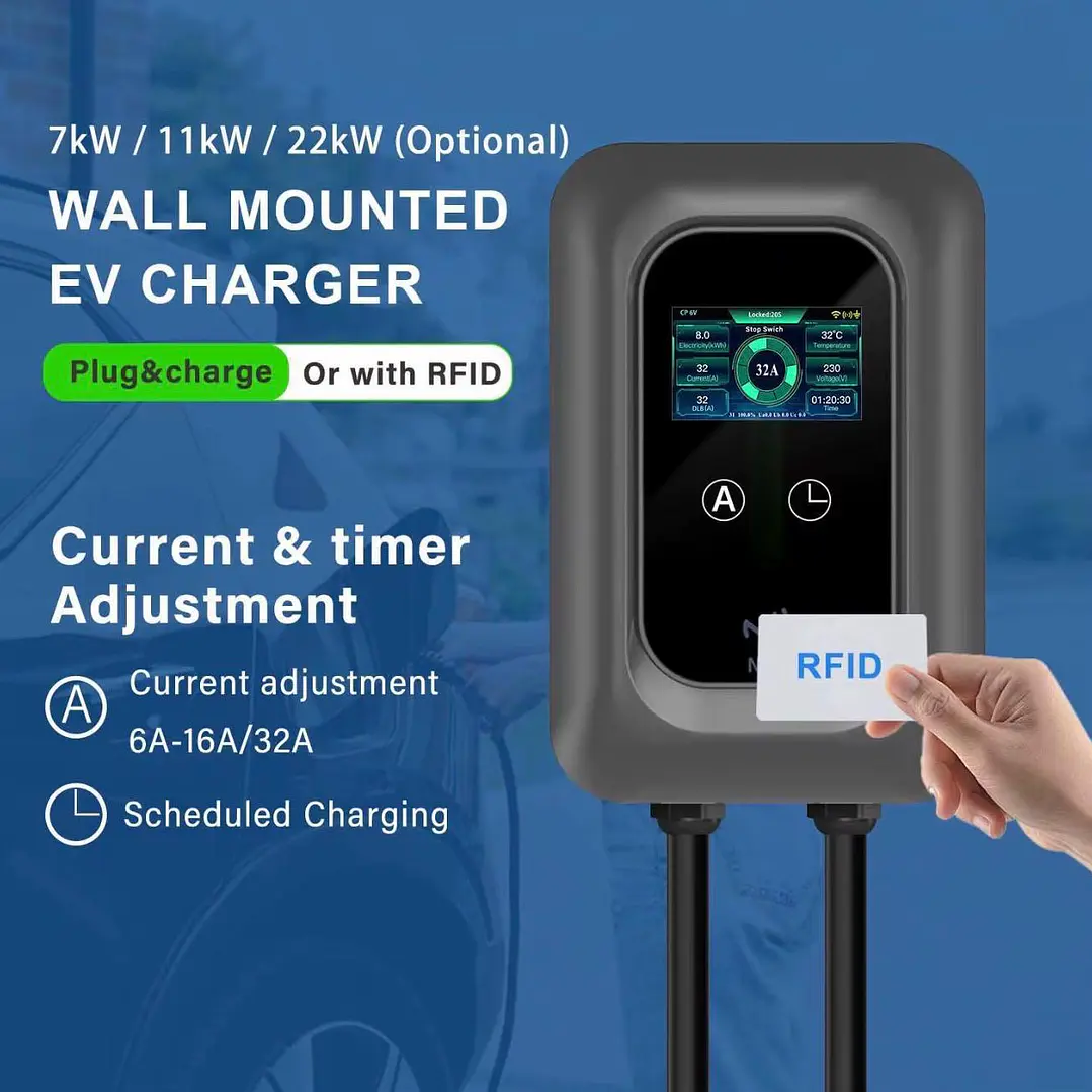 Wallbox 7 kW | 32A | Cabo 5m | App | RFID | DLB - Balanceamento de Carga SEM FIOS 3