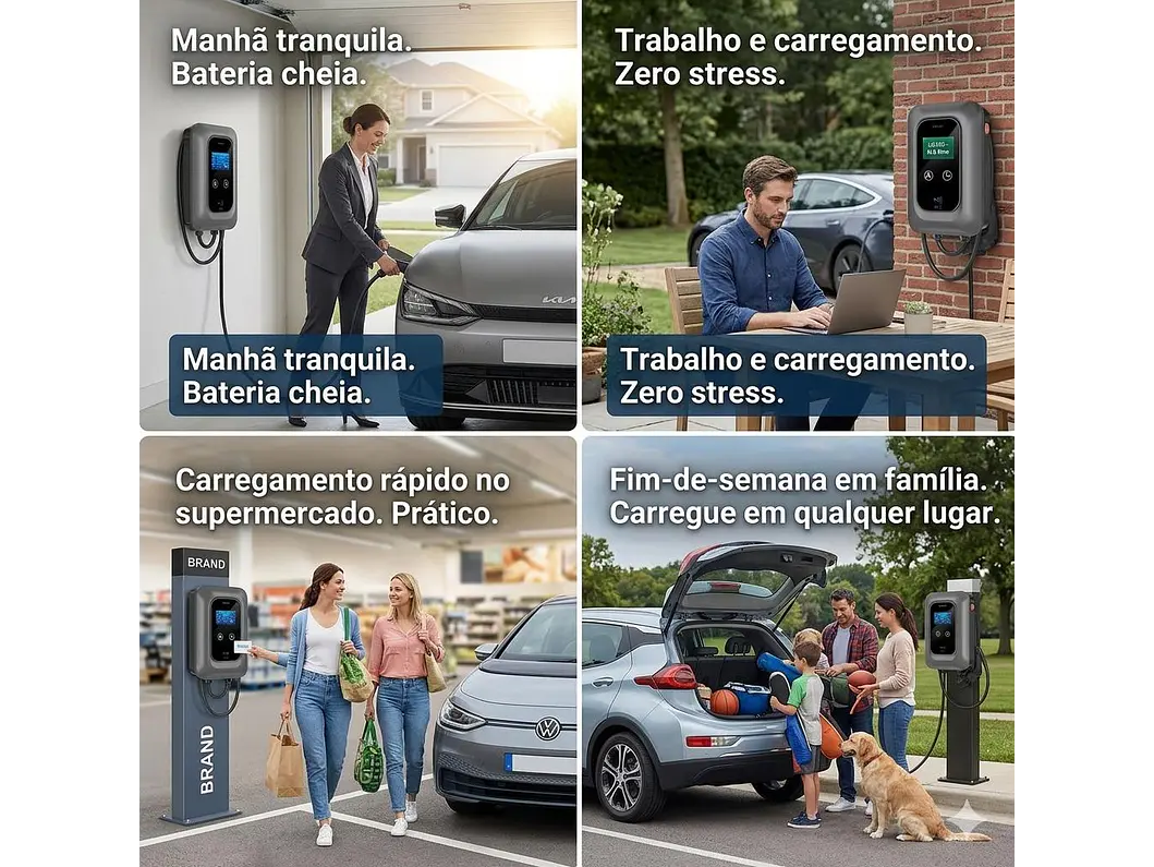 Wallbox 7 kW | 32A | Cabo 5 ou 10m | App | RFID | DLB - Balanceamento de Carga SEM FIOS 10