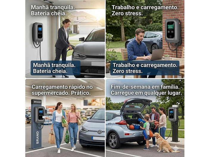 Wallbox 7 kW | 32A | Cabo 5 ou 10m | App | RFID | DLB - Balanceamento de Carga SEM FIOS 10
