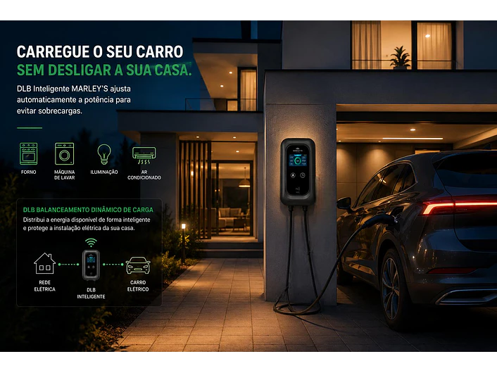 Wallbox 7 kW | 32A | Cabo 5 ou 10m | App | RFID | DLB - Balanceamento de Carga SEM FIOS 24