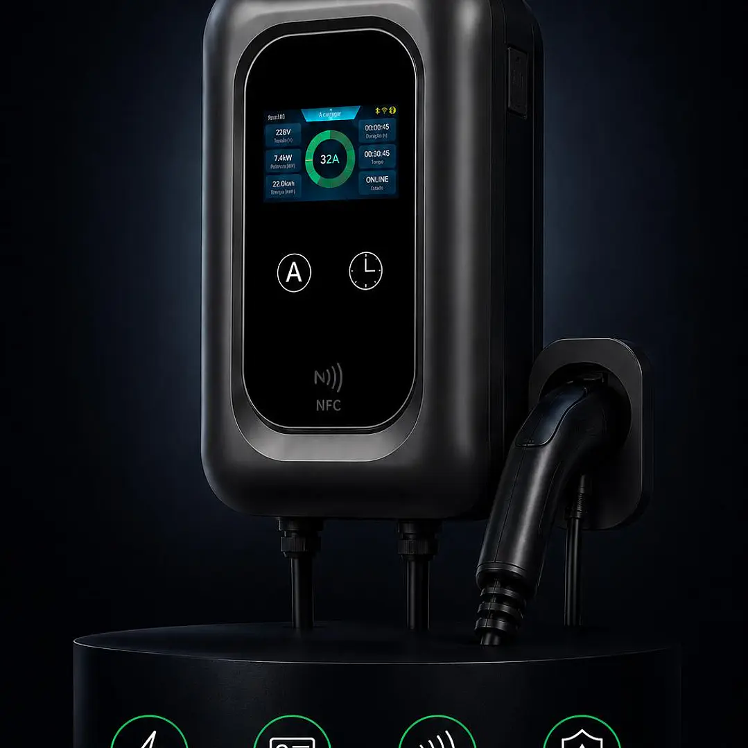 Wallbox 7 kW | 32A | Cabo 5m | App | RFID | DLB - Balanceamento de Carga SEM FIOS 26