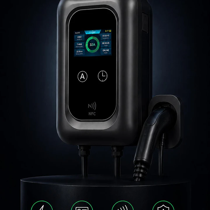 Wallbox 7 kW | 32A | Cabo 5m | App | RFID | DLB - Balanceamento de Carga SEM FIOS 26