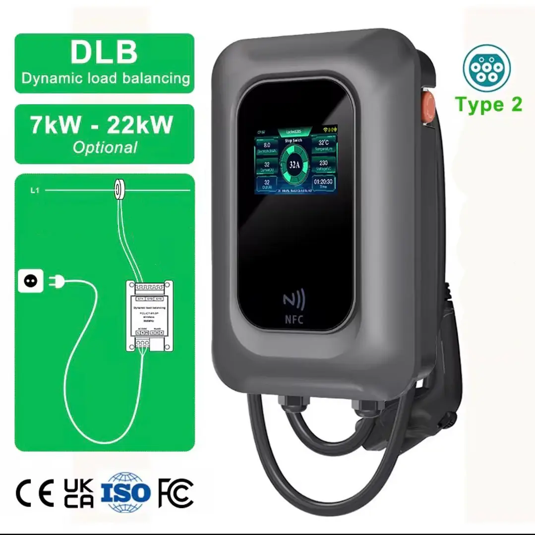 Wallbox 7 kW | 32A | Cabo 5m | App | RFID | DLB - Balanceamento de Carga SEM FIOS 2