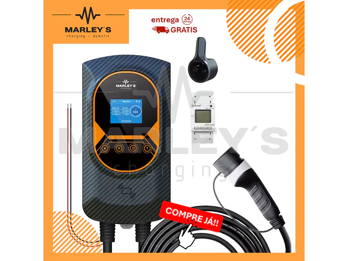 Wallbox 7 kW | 32A | Cabo 5 ou 10 m | App | RFID | Ecrã | DLB - Balanceamento Carga 1