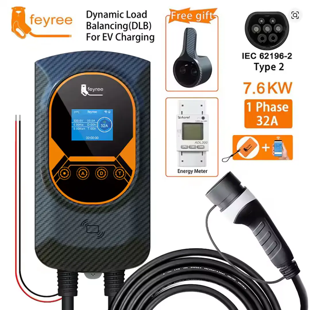 Wallbox 7 kW | 32A | Cabo 5m | App | RFID | Ecrã | DLB - Balanceamento Carga 2
